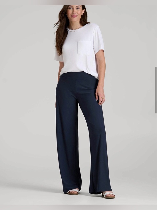 American Tall Pants - NWT American Tall Pull-On Breezy Wide-Leg Pants in Navy Size XL Tall (16-18)
